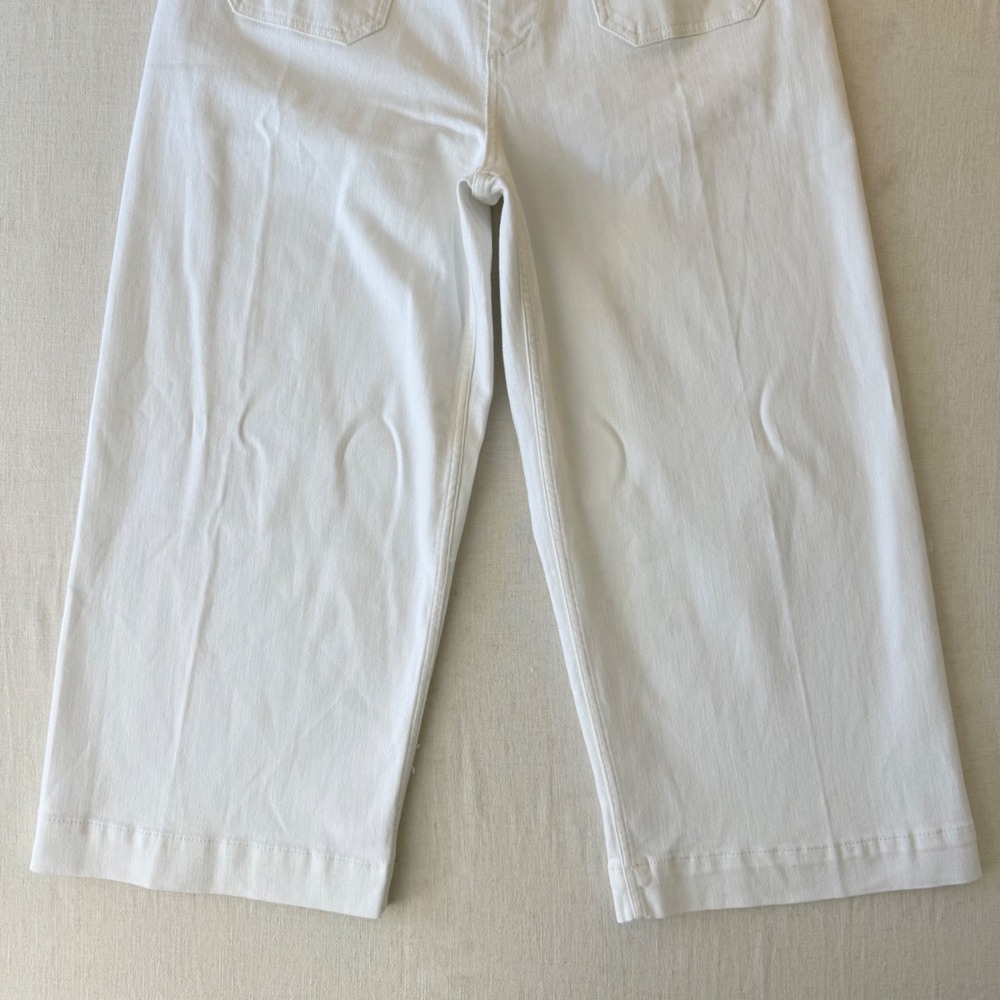 Maeve Anthropologie The Colette Wide Leg Crop Pants Women 16W White - Picture 8 of 12